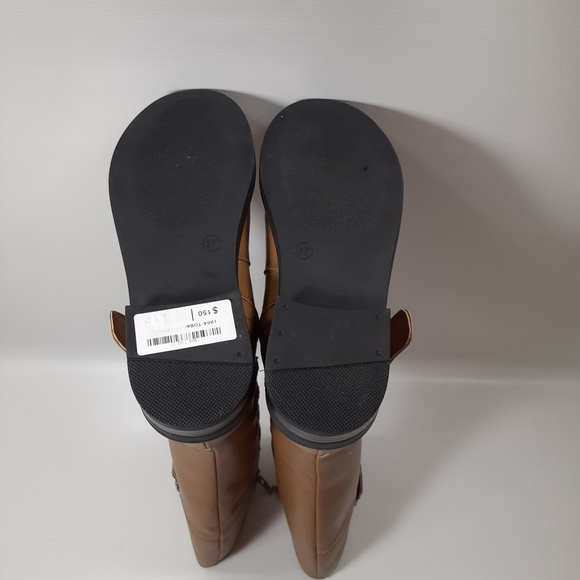 Pernice Size 37 (US 7) Tobacco Light Brown Knee High Side Zip Boots - Picture 8 of 10